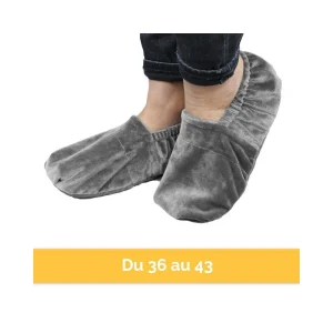 Authenticité garantie VIVEZEN Chaussons Chauffants Universels Taille 36 Au 43 – Gris 10