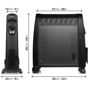 Duronic HV102 Radiateur En Mica 2500W Avec Thermostat Et Télécommand… Réductions 9