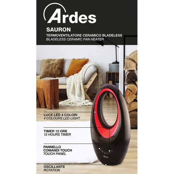 Ardes AR4BL1 Appareil De Chauffage Intérieur Noir 2000 W france en ligne 5