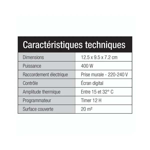 Marque Generique Chauffage Soufflant Miniature Direct Secteur – 400W grande qualité 3