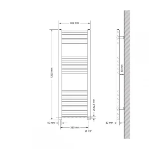 soldes pas cher ECD Germany Radiateur Design Droit Radiateur Sèche Serviette Porte Se… 9