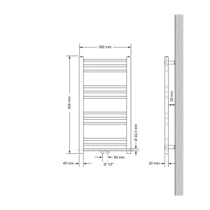 site soldes ECD Germany Radiateur Design Droit Radiateur Sèche Serviette Porte Se… 9