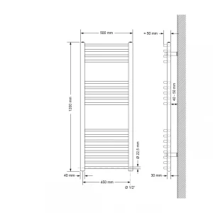 marque moins cher ECD Germany Radiateur Porte Serviettes Mural Radiateur Sèche-serviett… 9