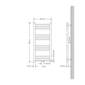 ECD Germany Radiateur Porte Serviettes Mural Radiateur Sèche-serviett… nouvelle saison 9