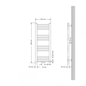 ECD Germany Radiateur Sèche-Serviettes Sahara Pour Salle De Bain – 30… magasin pas cher 9