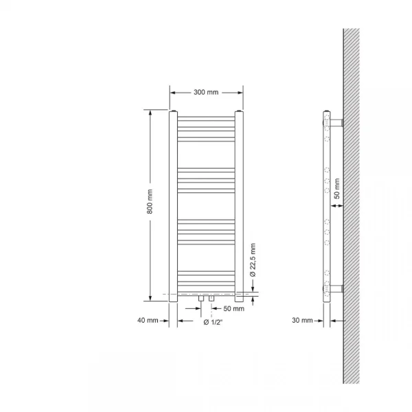 ECD Germany Radiateur Sèche-Serviettes Sahara Pour Salle De Bain – 30… magasin pas cher 3