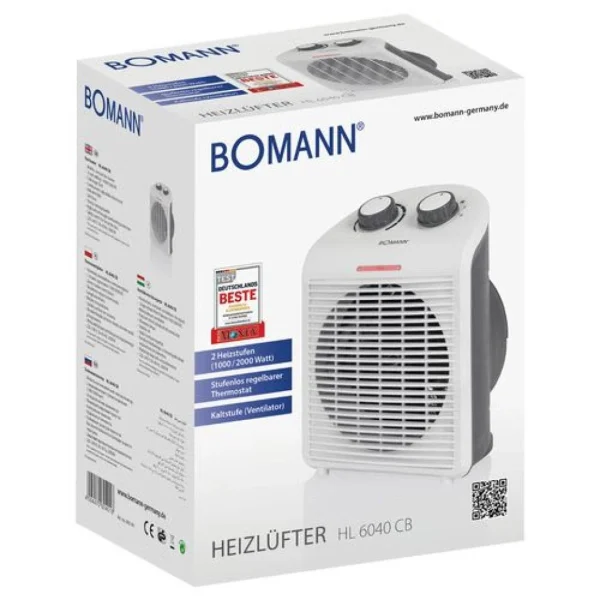 Bomann HL 660401 CB Radiateur Soufflant 2000W 220V Câble Electrique Fonction… prix le plus bas 3