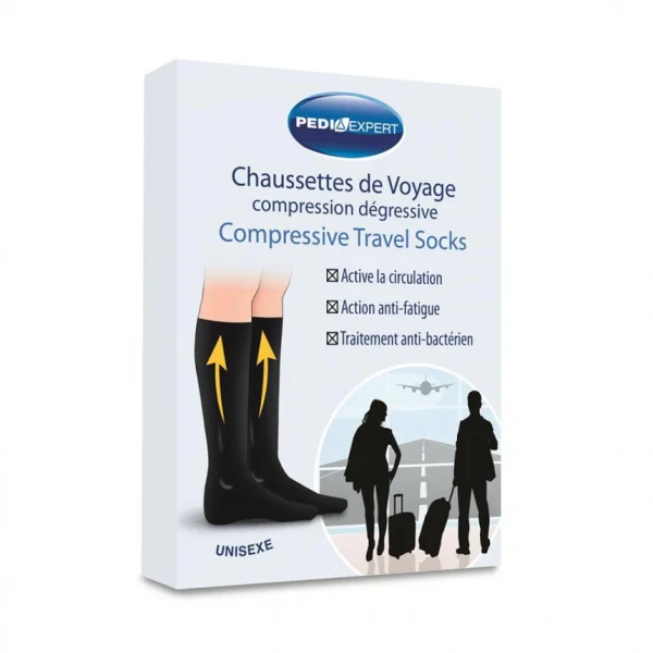 en ligne vente Ineldea Pediexpert Chaussettes De Voyage à Compression Dégressive (L) 1