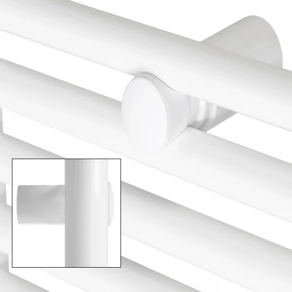 luxe soldes ECD GERMANY Radiateur Chauffage Sèche Serviettes Bain Chrome Blanc De Côtè Droi… 5