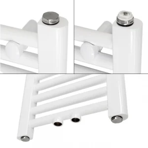 ECD GERMANY Radiateur De Chauffage Sèche Serviettes Baignoire Chrome En Blanc 500… prix pas cher 11