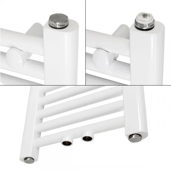 ECD GERMANY Radiateur De Chauffage Sèche Serviettes Baignoire Chrome En Blanc 500… prix pas cher 4