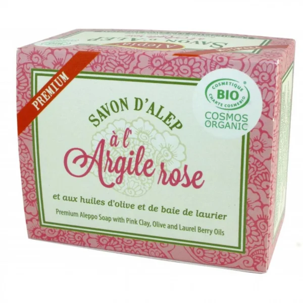 Alepia Savon D’Alep Premium BIO à L’Argile Rose magasin pour 1