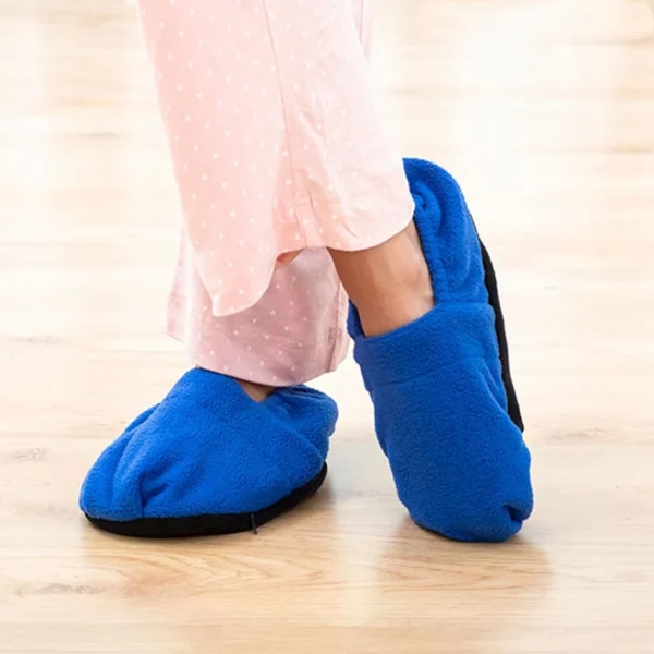 Nouvelle tendance Shop Story SHOP-STORY – HOT SOX BLUE : Chaussons Chauffants Micro-Ondes 4