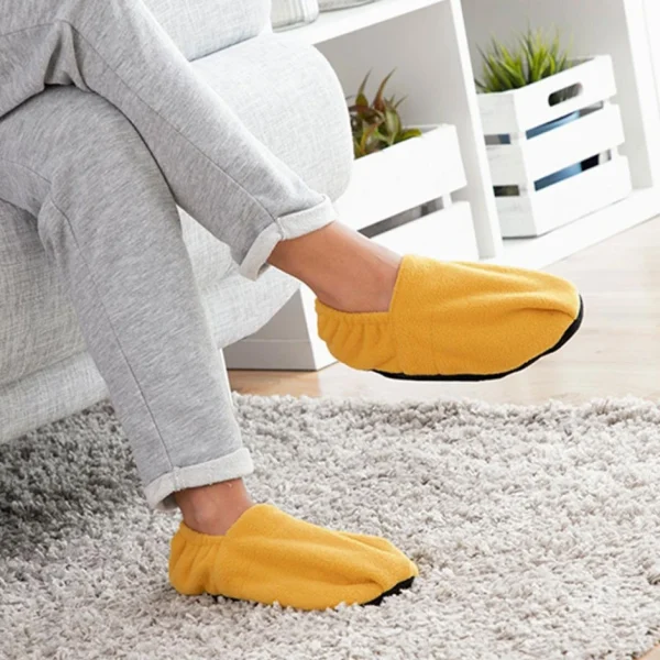 grande marque pas cher Shop Story SHOP-STORY – HOT SOX YELLOW : Chaussons Chauffants Micro-Ondes 1