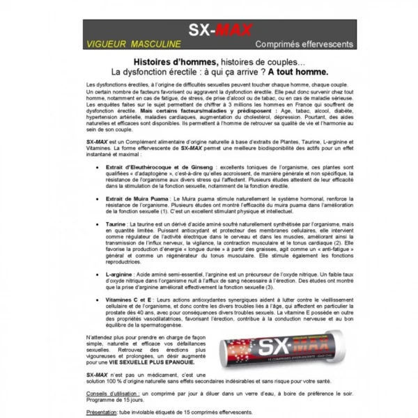 solde en ligne Ineldea SX-Max Stimulant Sexuel 1