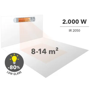 TROTEC Radiant Infrarouge électrique IR 2050, 2000 Watts, Chauffage D… vente en ligne 13