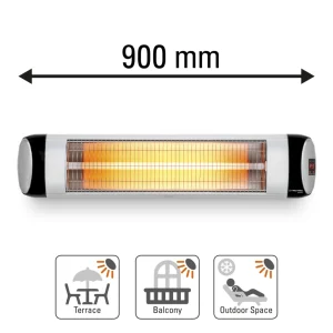 TROTEC Réglette Infrarouge IR 2570 S, 2500 Watts, Chauffage De Terras… Large choix en ligne 9