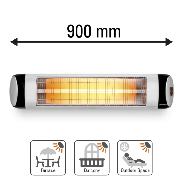 TROTEC Réglette Infrarouge IR 2570 S, 2500 Watts, Chauffage De Terras… Large choix en ligne 3