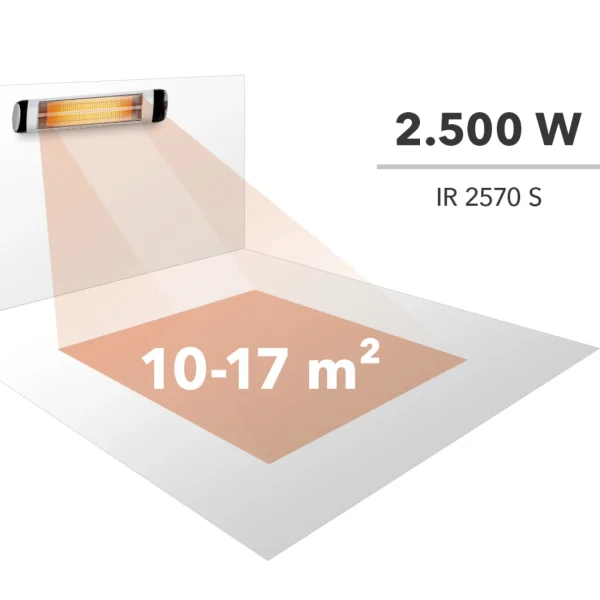 TROTEC Réglette Infrarouge IR 2570 S, 2500 Watts, Chauffage De Terras… Large choix en ligne 5