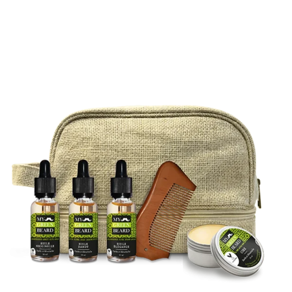 Livraison gratuite My Green Beard Trousse Huiles Et Cire Pour Barbe Et Moustache 1